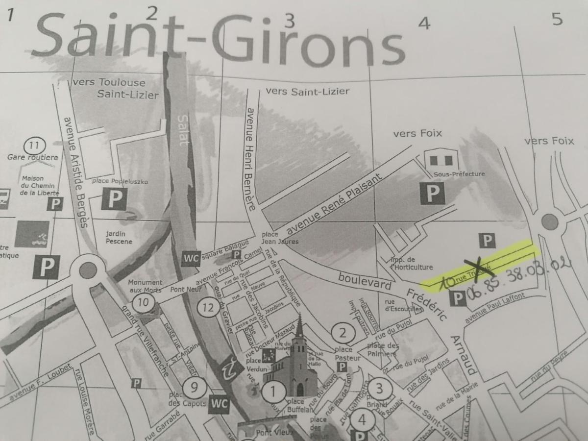 Chambre 23M2 Avec Jardin Wi-Fi Gratuit Saint-Girons Apartment ภายนอก รูปภาพ